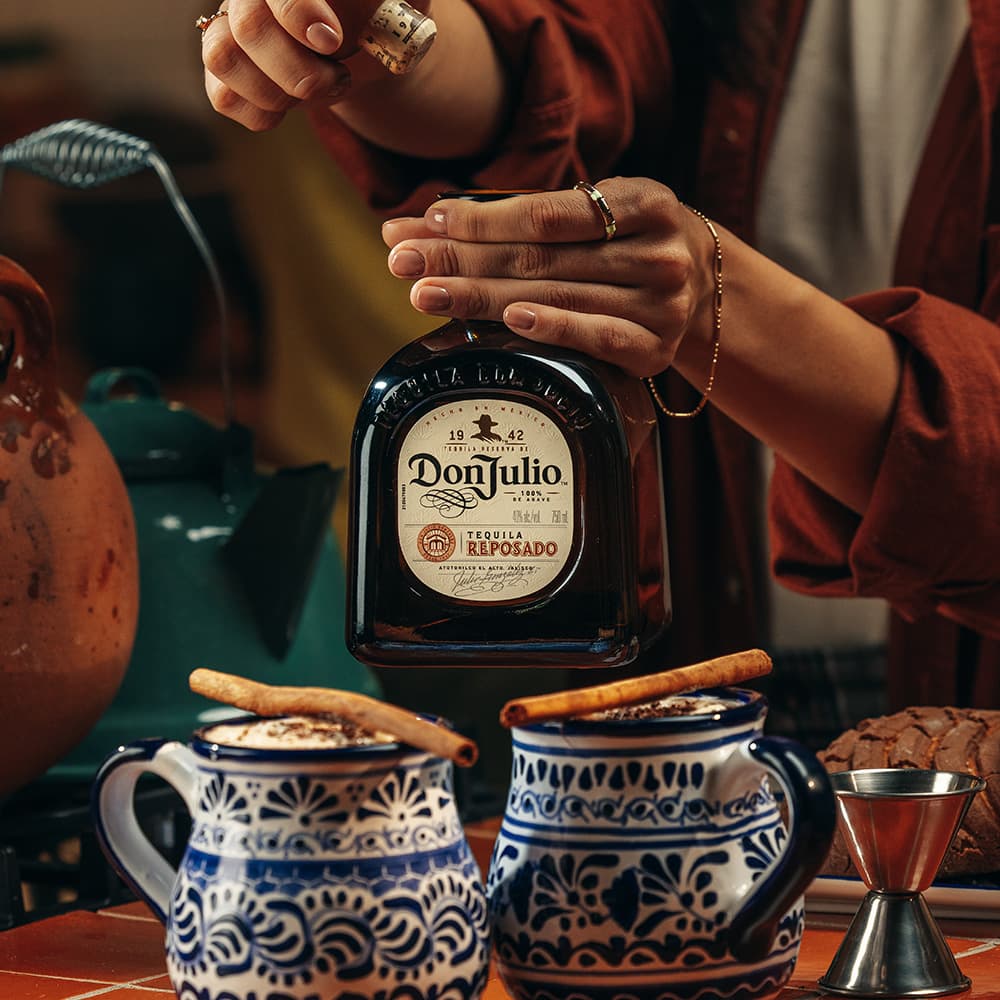 Mexican Hot Chocolate drink made with Don Julio Reposado Tequila