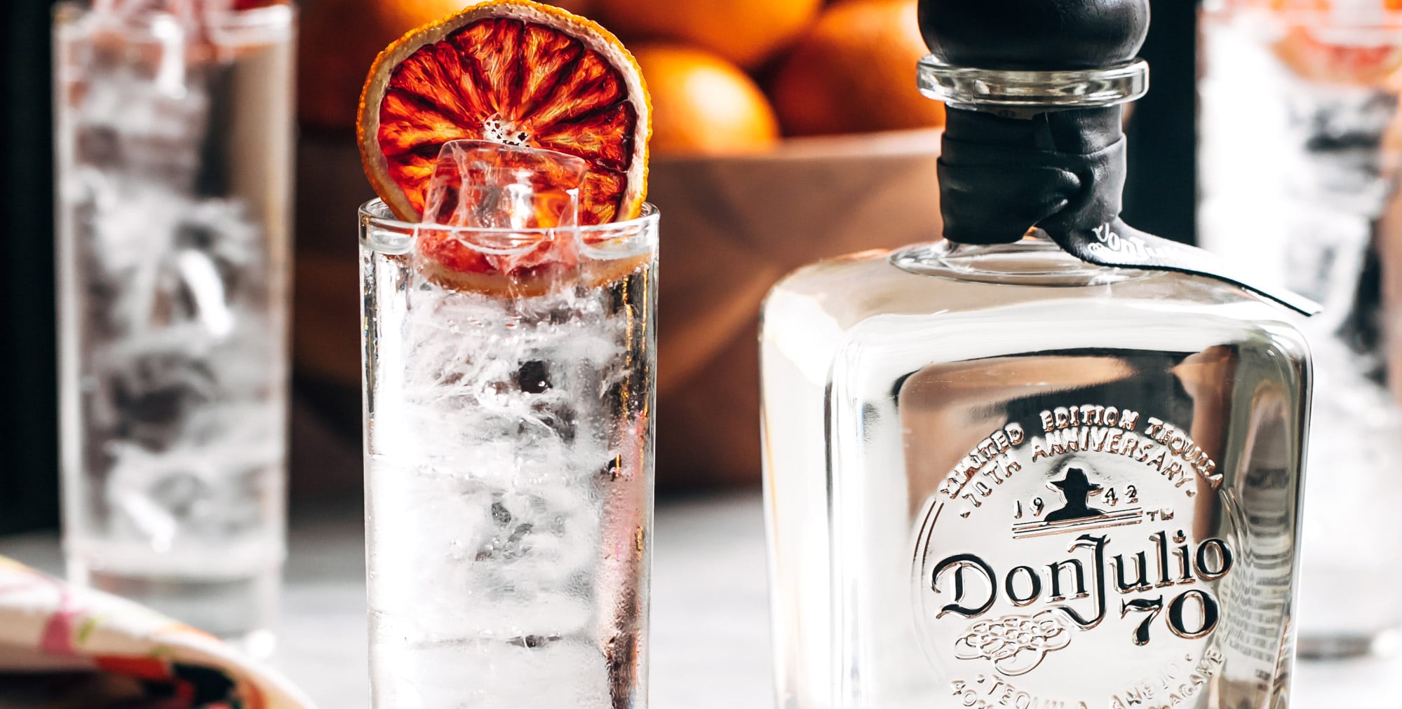 Glass of Don Julio 70 & Soda made with Don Julio 70 Anejo Claro Tequila