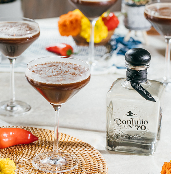 Glass of Don Julio 70 & Soda made with Don Julio 70 Anejo Claro Tequila